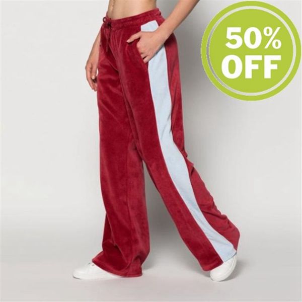 Pantalones Fila Mujer Rojas - Flare Velvet Bonnie - España 624597EGU